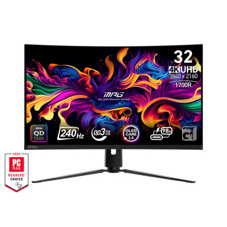 MSI MPG/321CURX/31,5''/QD-OLED/4K UHD/240Hz/0,3ms/Čierna/3R