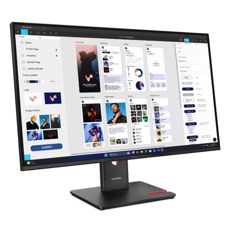 Lenovo ThinkVision/T32UD-40/31,5''/IPS/4K UHD/60Hz/4ms/Čierna/3R