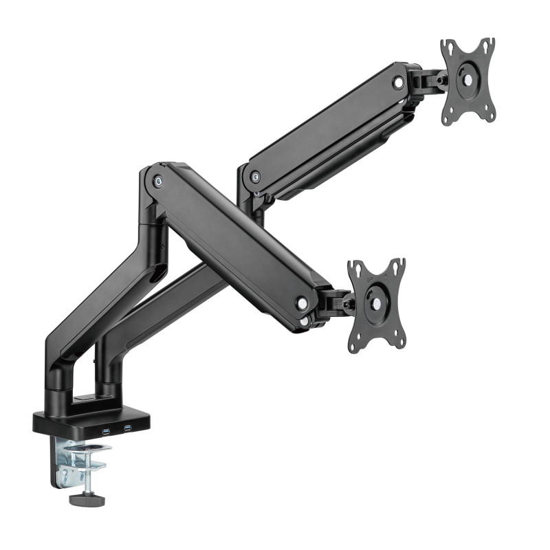 Držiak monitora Brateck LDT60-C024 dve ramená vedľa seba mechanická pružina Heavy Duty
