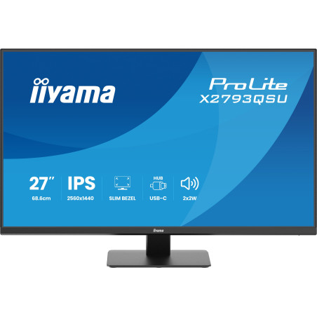 iiyama ProLite/X2793QSU-B1/27''/IPS/QHD/75Hz/1ms/Čierna/3R