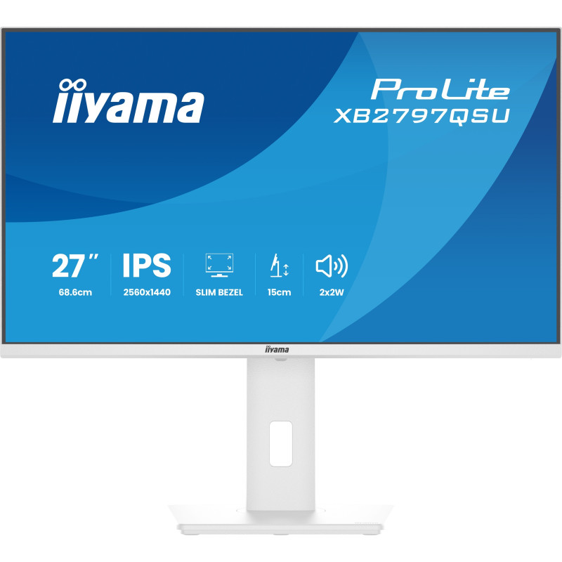 iiyama ProLite/XB2797QSU-W1/27''/IPS/QHD/75Hz/1ms/Biela/5R