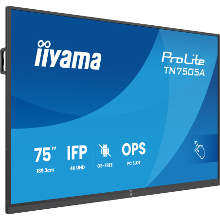 75'' iiyama TN7505A-B1AG: IPS, 4K, no Android