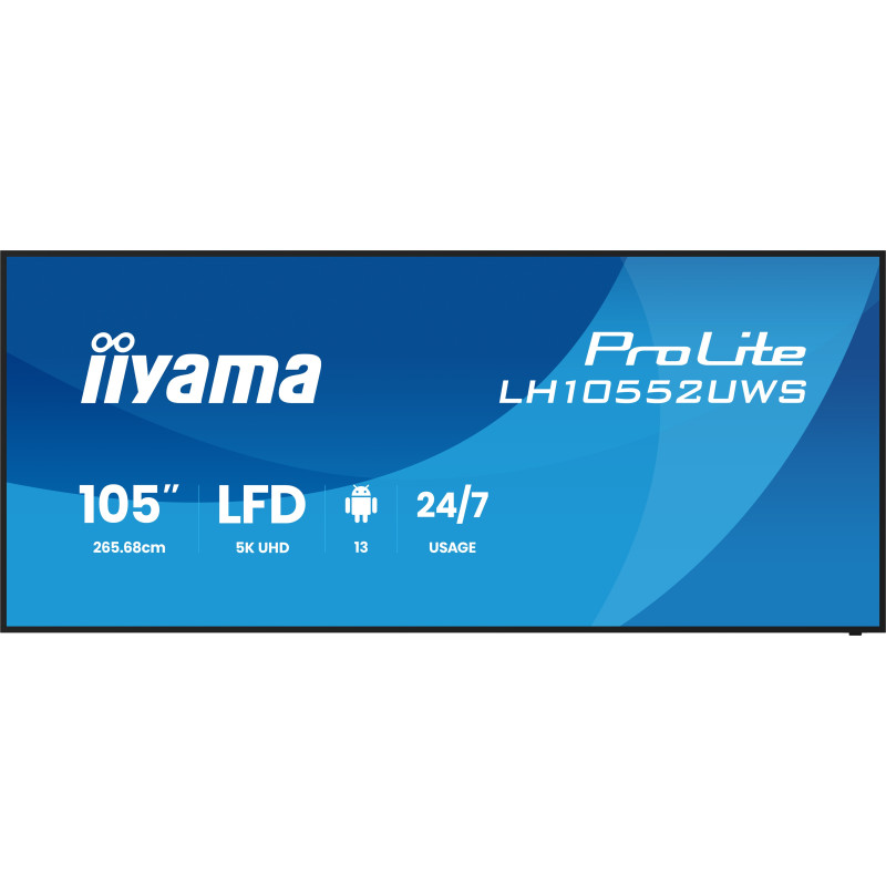 105'' iiyama LH10552UWS-B1AG: IPS, 5K, USB-C, 24/7