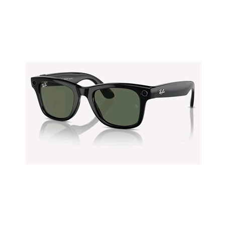 Meta Ray-Ban Wayfarer, AI okuliare, Shiny Black, G15 Green