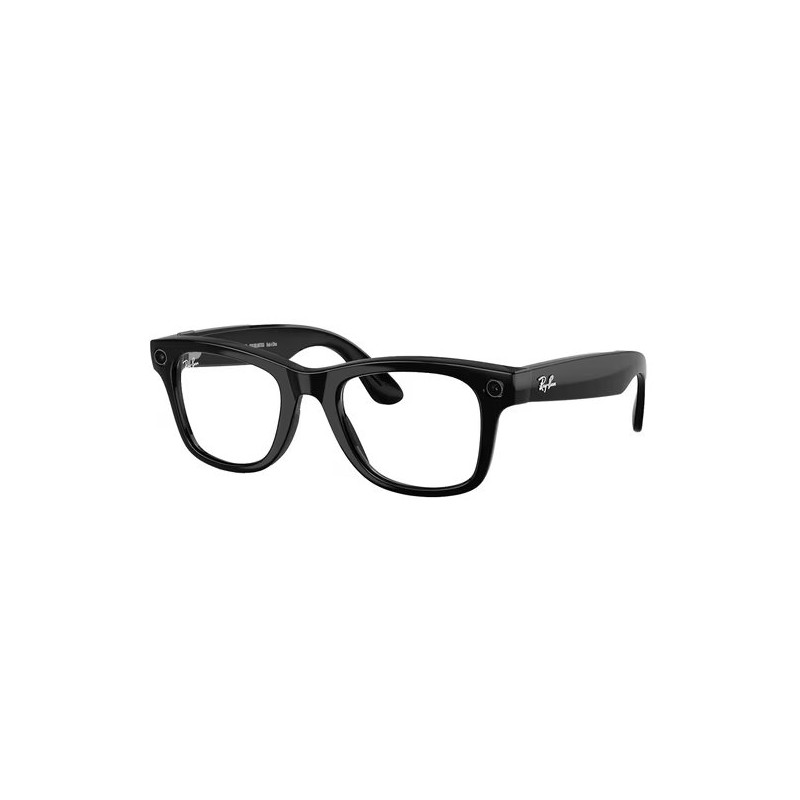 Meta Ray-Ban Gen2 Wayfarer, Shiny Black, Green transitions