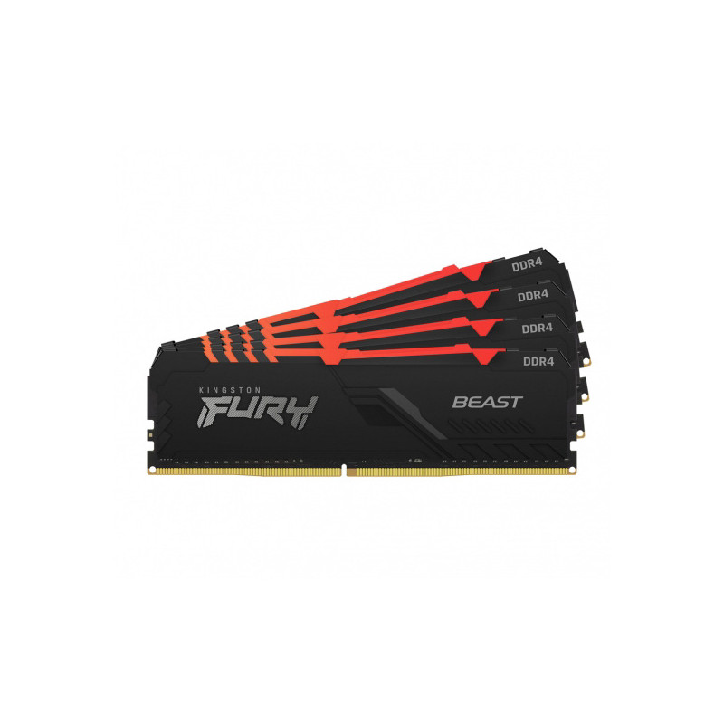 Kingston FURY Beast/DDR4/32GB/3200MHz/CL16/4x8GB/RGB/Black