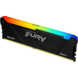 Kingston FURY Beast/DDR4/128GB/3600MHz/CL18/4x32GB/RGB/Black