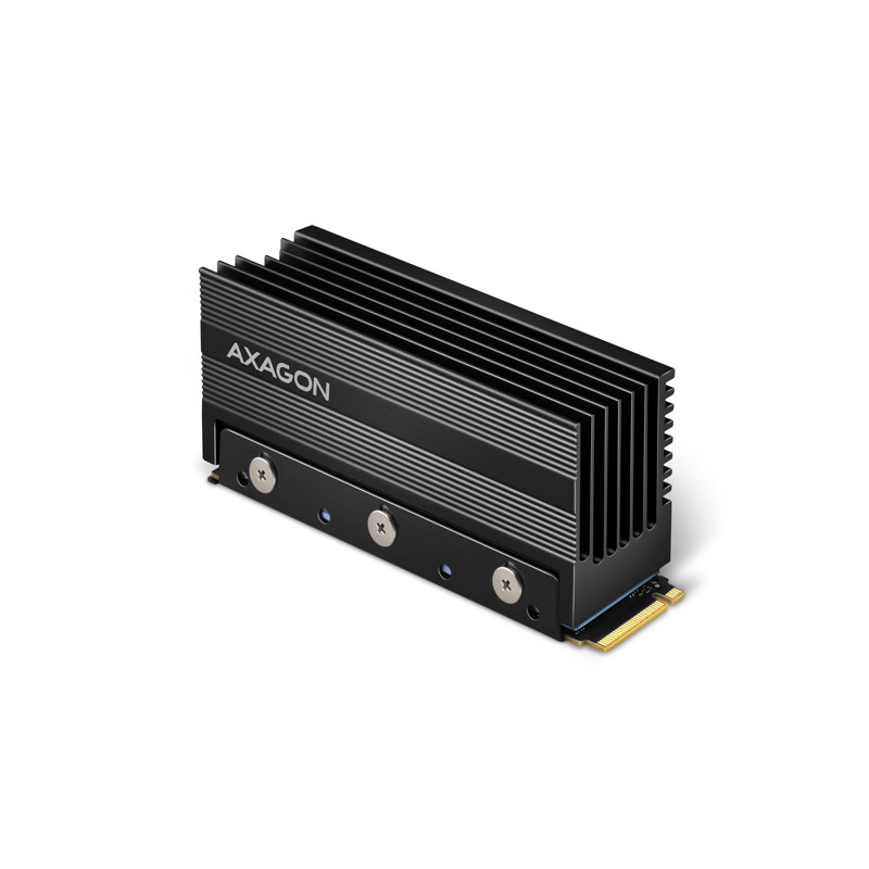 AXAGON CLR-M2XL, hliníkový pasívny chladič pre jedno aj obojstranný M.2 SSD disk, výška 36 mm