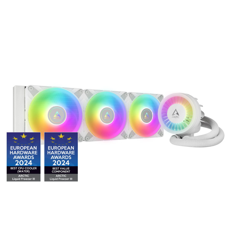 ARCTIC Liquid Freezer III - 360 A-RGB (White) : All-in-One CPU Water Cooler s 360mm radiátorom a