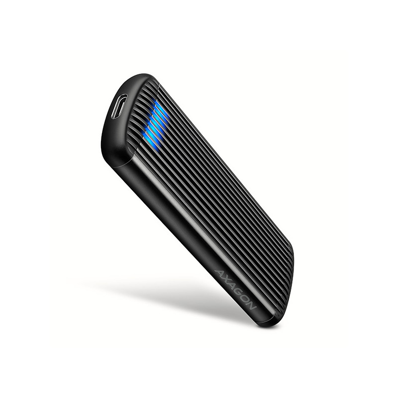 AXAGON EEM2-SC, USB-C 10Gbps externý box pre M.2 NVMe SSD, bezskrutkový, rebrovaný hliník