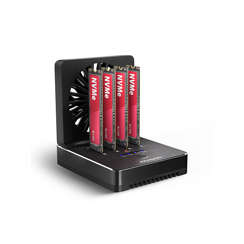 AXAGON ADSA-M2C44, USB4 dokovacia stanica pre 4× M.2 NVMe SSD s funkciou klonovania