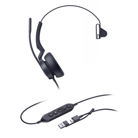 Yealink UH46 Mono USB-C/A, náhlavná súprava