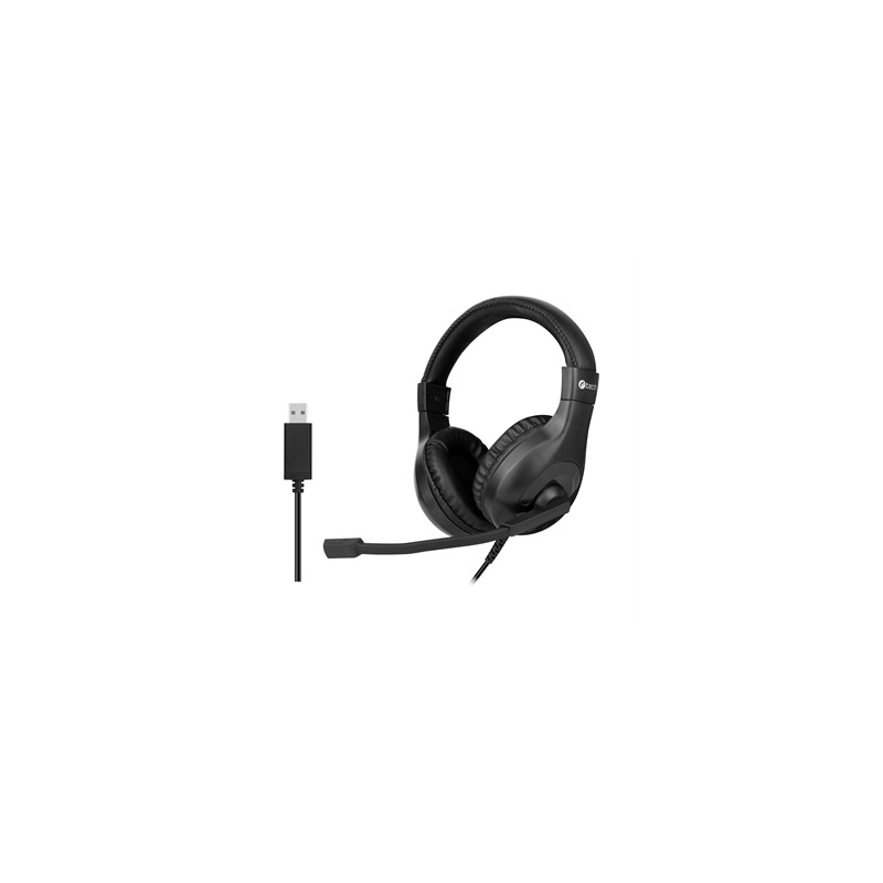 Slúchadlá k PC C-TECH MHS-05U, USB čierna