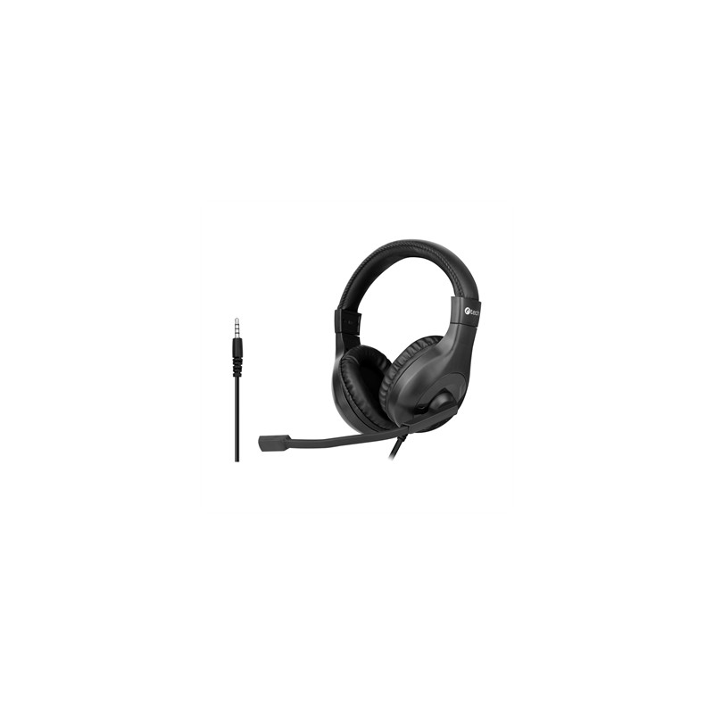Slúchadlá k PC C-TECH MHS-05, 3,5 mm jack, čierna