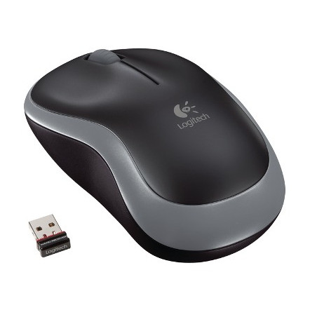 Logitech M185 nano/Kancelárska/Optická/1 000 DPI/Bezdrôtová USB/Šedá