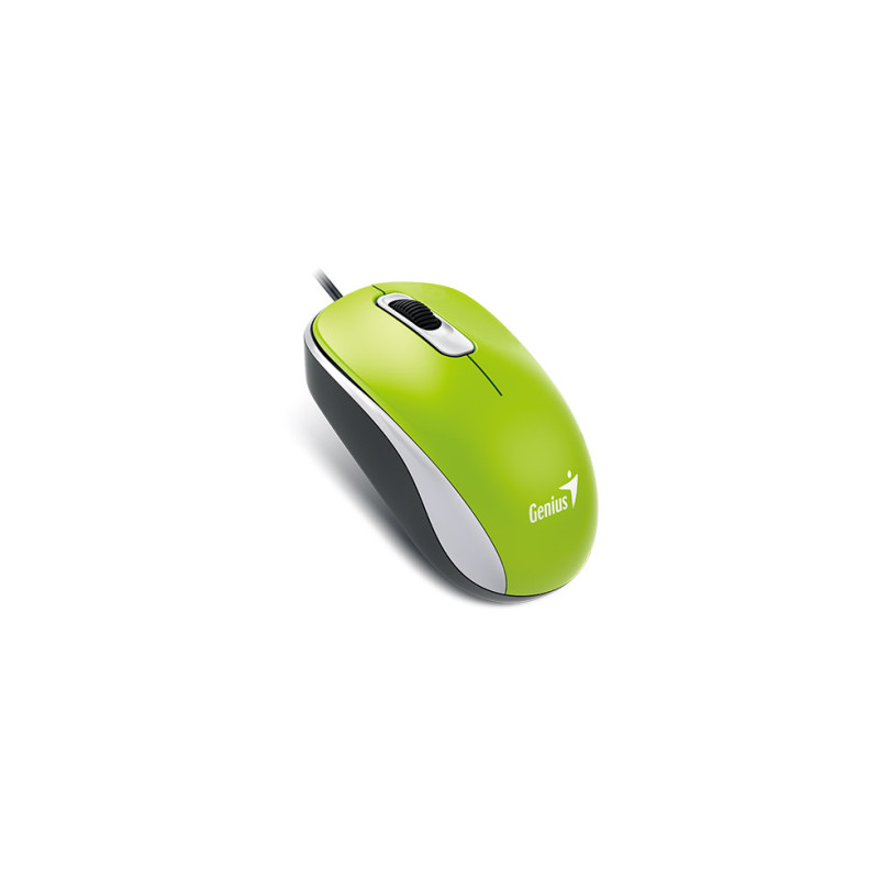 GENIUS DX-110/Kancelárska/Optická/1 000 DPI/Drôtová USB/Zelená
