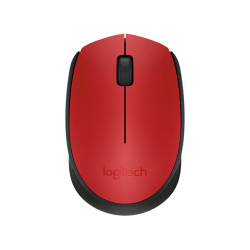 Logitech M171/Kancelárska/Optická/1 000 DPI/Bezdrôtová USB/Čierna-červená