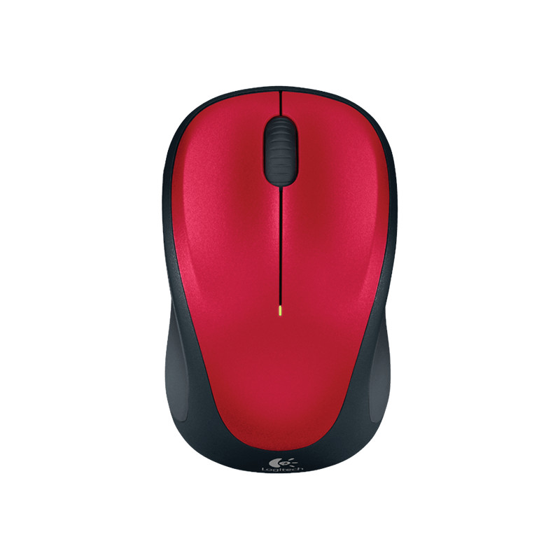Logitech M235/Cestovná/Optická/1 000 DPI/Bezdrôtová USB/Čierna-červená