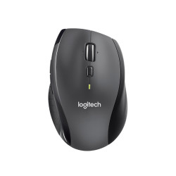 Logitech M705/Ergonomická/Optická/Pre pravákov/Bezdrôtová USB/Strieborná