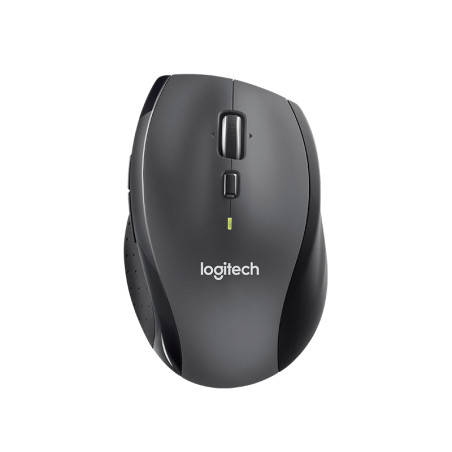 Logitech M705/Ergonomická/Optická/Pre pravákov/Bezdrôtová USB/Strieborná