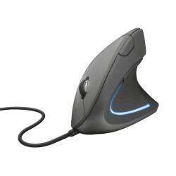 TRUST Verto/Vertikálna/Optická/Pre pravákov/1 600 DPI/Drôtová USB/Čierna