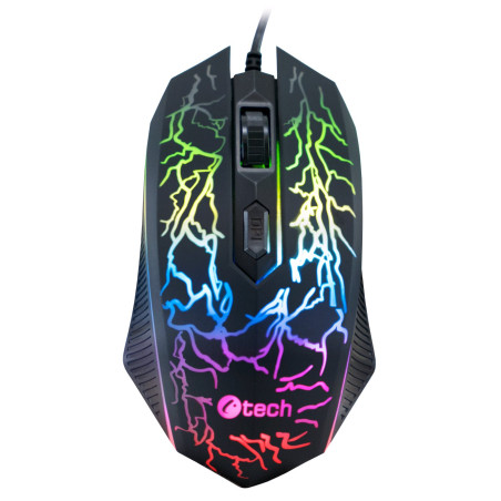 C-TECH Tychon/Herná/Optická/3 200 DPI/Drôtová USB/Čierna