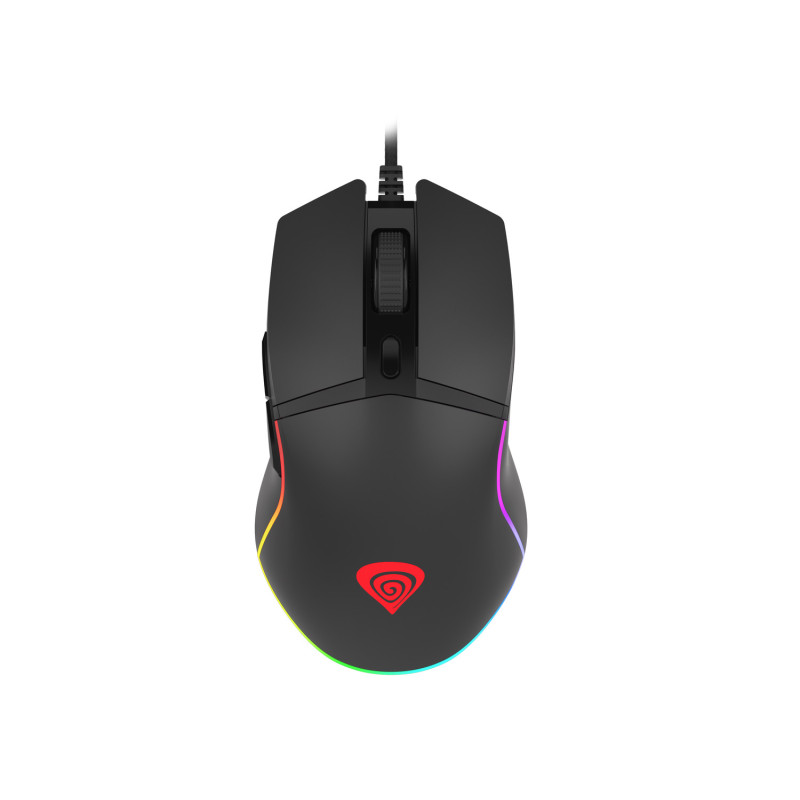 Genesis herná optická myš KRYPTON 220/RGB/6400 DPI/Herná/Optická/6 000 DPI/Drôtová USB/Čierna