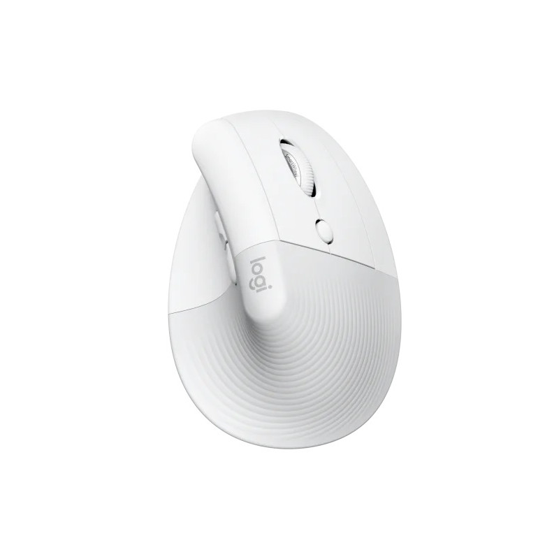 Logitech Lift/Vertikálna/Optická/Pre pravákov/4 000 DPI/USB+BT/Svetlo šedá
