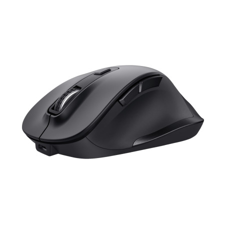 TRUST Fyda/Ergonomická/Optická/Pre pravákov/2 400 DPI/Bezdrôtová USB/Čierna