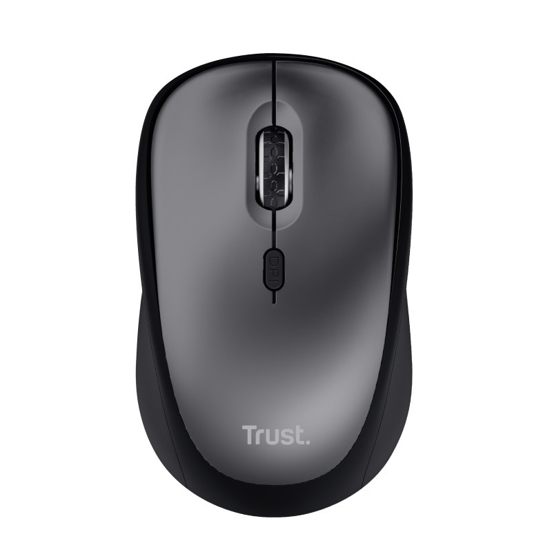 TRUST YVI+/Kancelárska/Optická/Pre pravákov/1 600 DPI/Bezdrôtová USB/Čierna