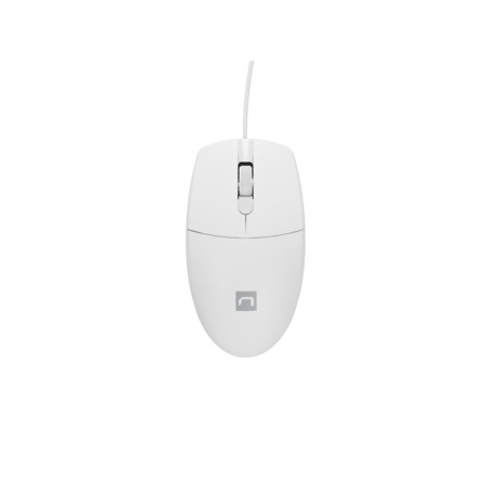 Natec optická myš RUFF 2/1 000 DPI/Kancelárska/Optická/1 000 DPI/Drôtová USB/Biela