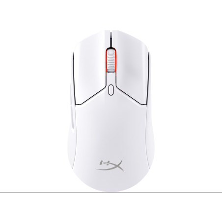 HyperX Pulsefire Haste 2/Herná/Optická/Pre pravákov/26 000 DPI/USB+BT/Biela