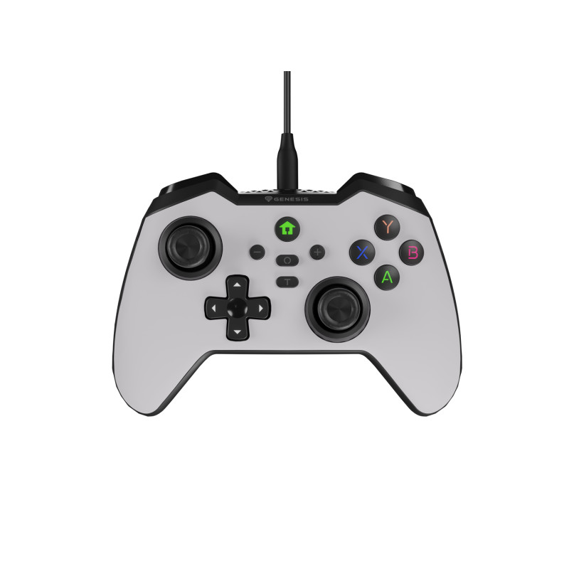 Drôtový gamepad Genesis MANGAN 300, pre PC/Switch/Mobil, biely
