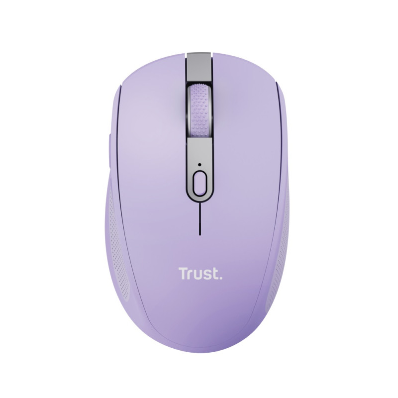 Trust Ozaa/Kancelárska/Optická/Pre pravákov/3 200 DPI/USB+BT/Fialová
