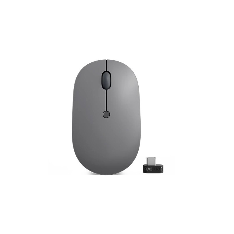 Lenovo Go/Ergonomická/Blue Track/2 400 DPI/Bezdrôtová USB/Čierna-šedá