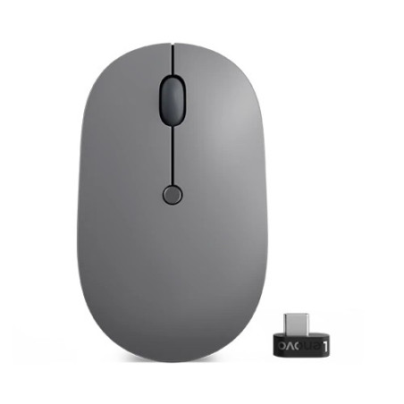 Lenovo Go/Ergonomická/Blue Track/2 400 DPI/Bezdrôtová USB/Čierna-šedá