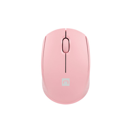 Myš Natec STORK/Kancelárska/Optická/1 600 DPI/Bezdrôtová USB/Ružová
