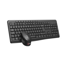 Klávesnica C-TECH WLKMC-04, bezdrôtový combo set s myšou, čierny, USB, CZ/SK