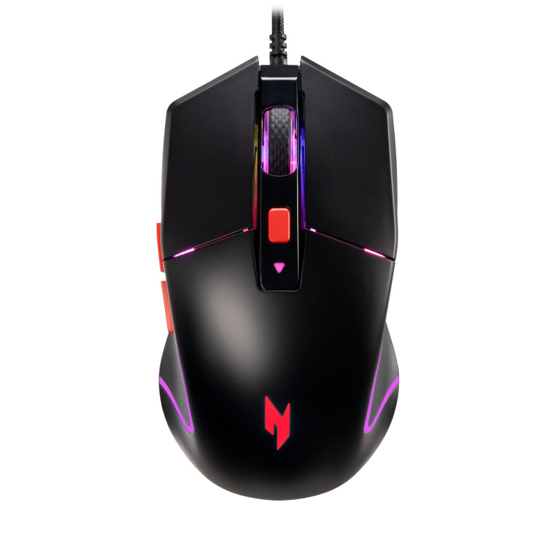 Acer Nitro NMW100/Herná/Optická/Pre pravákov/7 200 DPI/Drôtové USB-A/Čierna