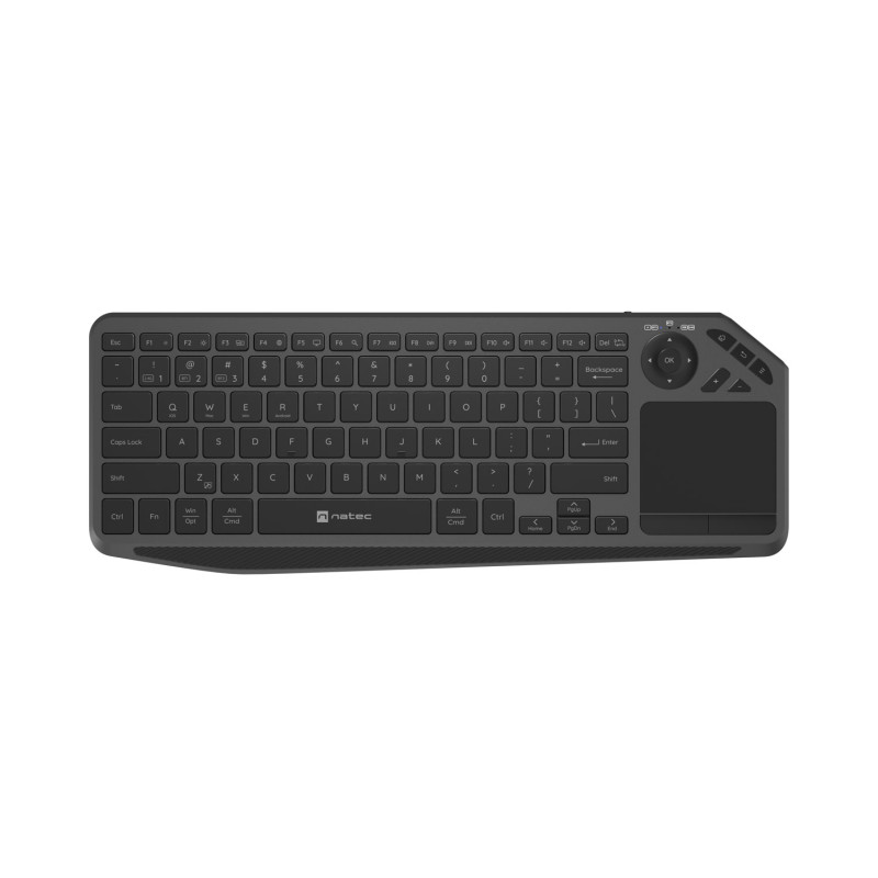 Bezdrôtová klávesnica pre Smart TV Natec TURBOT 2/USB+BT/US/Čierna