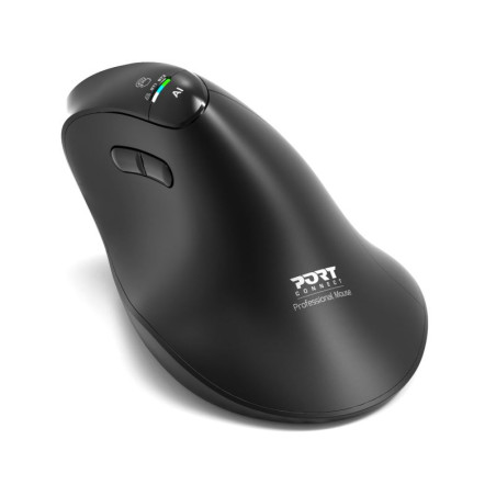 PORT CONNECT ERGO AUDITOR/Vertikálna/Optická/Pre pravákov/4 800 DPI/USB+BT/Čierna