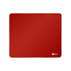 Podložka pod myš C-TECH MP-01, červená, 320x270x4mm, obšité okraje