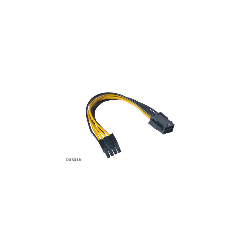 AKASA - PCIex 6-pin na ATX12V 8-pin adaptér