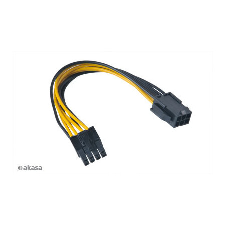 AKASA - PCIex 6-pin na ATX12V 8-pin adaptér
