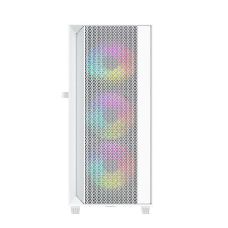 Gembird Fornax 4000 ARGB/Midi Tower/Transpar./Biela