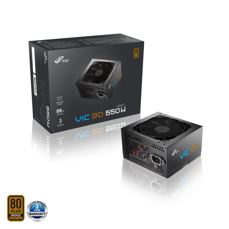 FSP VIC BD 550, 80PLUS BRONZE, ATX 3.1, 550W