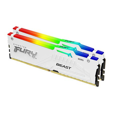 Kingston FURY Beast White/DDR5/64GB/5200MHz/CL40/2x32GB/RGB/White