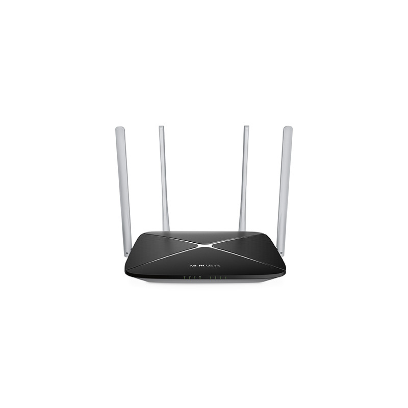 Mercusys AC12 1200Mb/s WiFi AC router, 5x10/100 RJ45, 4x anténa