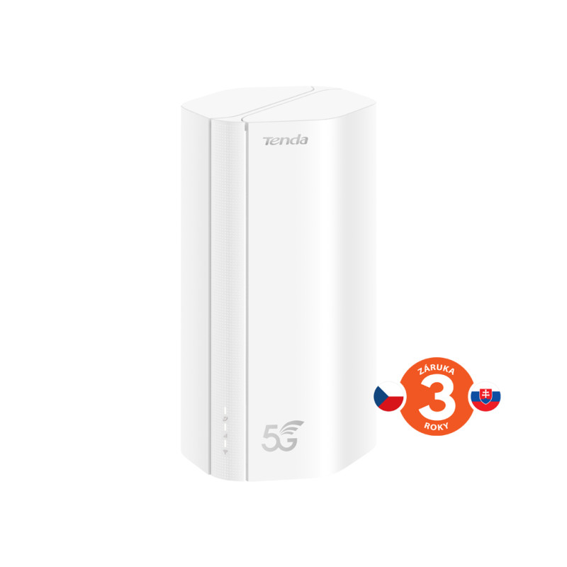 Tenda 5G01 Wi-Fi AX1500 5G NR/4G+ LTE router, 2x GWAN/GLAN, IPV6, Mesh, WPA3, NanoSIM, CZ App