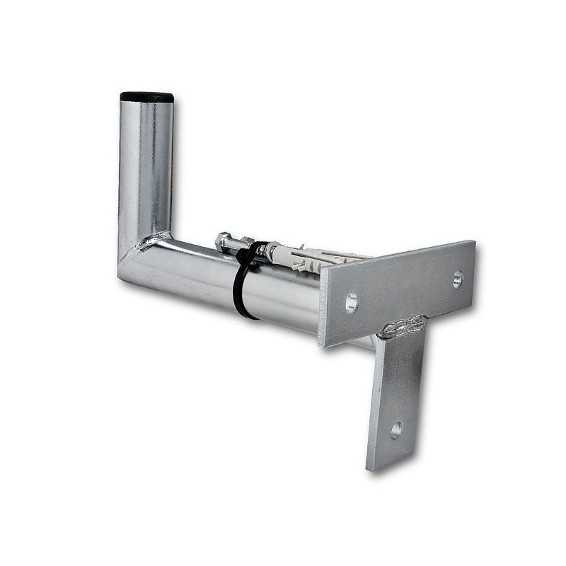 Anténny držiak na stenu 15cm T, priemer 32mm (+ hmoždiny a vruty)